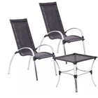 2 Cadeira Em Alumínio Garden E Mesa Garden Para Area Piscina