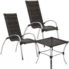 2 Cadeira Em Alumínio Garden E Mesa Garden Para Area Piscina