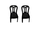 2 Cadeira Infantil De Plástico Preto Para Estudar Desenhar E