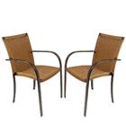 2 Cadeiras  Estonado, Alumínio Pintura Eletrostática Preta