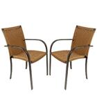 2 Cadeiras  Estonado, Alumínio Pintura Eletrostática Preta