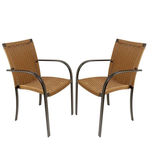 2 Cadeiras  Estonado, Alumínio Pintura Eletrostática Preta