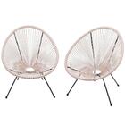 2 Cadeiras Acapulco Cordas Pvc Fendi 85cm