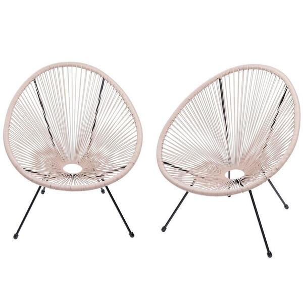 2 Cadeiras Acapulco Cordas Pvc Fendi 85cm