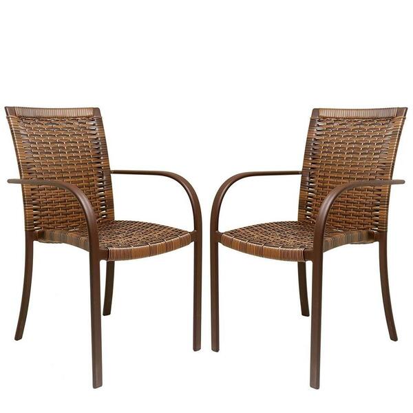 2 Cadeiras Argila, Alumínio Pintura Eletrostática Marrom