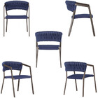 2 Cadeiras Atenas Tricô Náutico E Alumínio Com Proteção Uv Pa