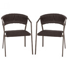 2 Cadeiras Atenas Tricô Náutico E Alumínio Com Proteção Uv Pa