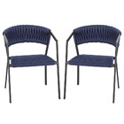 2 Cadeiras Atenas Tricô Náutico E Alumínio Com Proteção Uv Pa