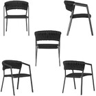 2 Cadeiras Atenas Tricô Náutico E Alumínio Com Proteção Uv Pa