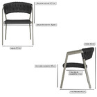 2 Cadeiras Atenas Tricô Náutico E Alumínio Com Proteção Uv Pa