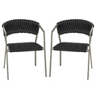 2 Cadeiras Atenas Tricô Náutico E Alumínio Com Proteção Uv Pa