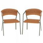 2 Cadeiras Atenas Tricô Náutico E Alumínio Edícula E Cozinha