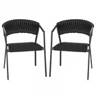 2 Cadeiras Atenas Tricô Náutico E Alumínio Edícula E Cozinha