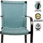 2 Cadeiras Azul Turquia, Alumínio Pintura Eletrostática Preta