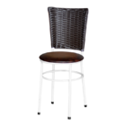 2 Cadeiras Branca Para Cozinha Hawai Café  Marrom