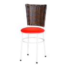 2 Cadeiras Brancas Para Cozinha Hawai Cappuccino  Vermelho