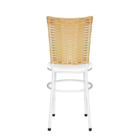 2 Cadeiras Brancas Para Cozinha Hawai Palha  Branco