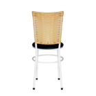 2 Cadeiras Brancas Para Cozinha Hawai Palha  Preto