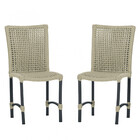 2 Cadeiras Corda Náutica Cannes Em Alumínio Com Pintura Eletr