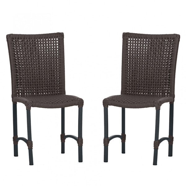 2 Cadeiras Corda Náutica Cannes Em Alumínio Com Pintura Eletr