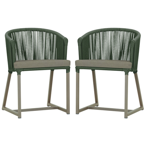 2 Cadeiras De Jantar Área Noronha Em Alumínio Com Pintura Fen