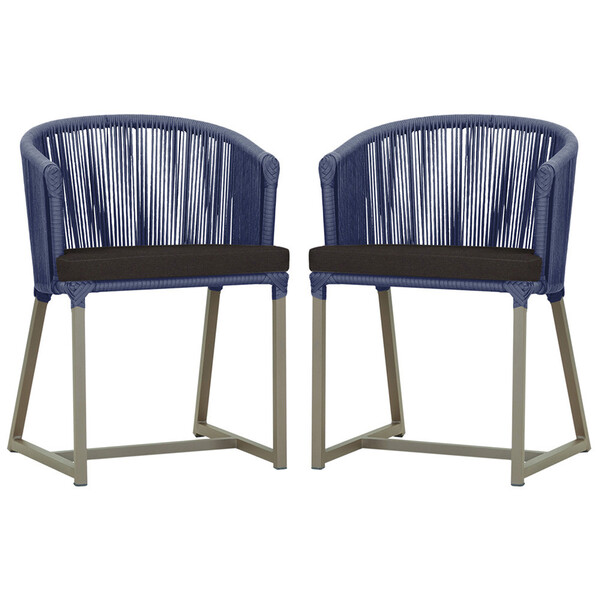 2 Cadeiras De Jantar Área Noronha Em Alumínio Com Pintura Fen