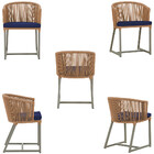 2 Cadeiras De Jantar Área Noronha Em Alumínio Com Pintura Fen