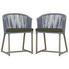 2 Cadeiras De Jantar Área Noronha Em Alumínio Com Pintura Fen