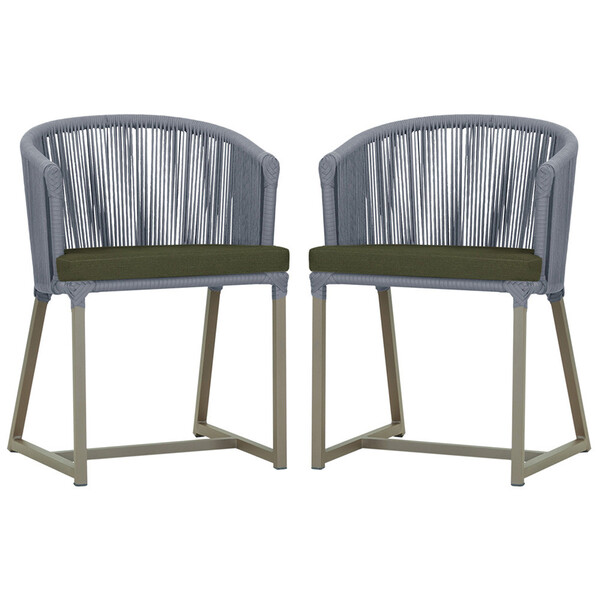 2 Cadeiras De Jantar Área Noronha Em Alumínio Com Pintura Fen