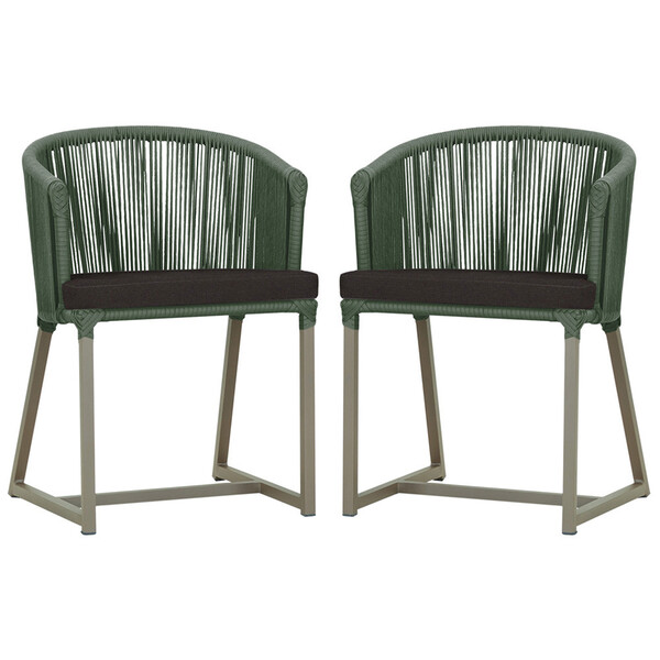 2 Cadeiras De Jantar Área Noronha Em Alumínio Com Pintura Fen