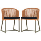 2 Cadeiras De Jantar Área Noronha Em Alumínio Com Pintura Fen