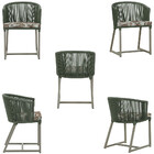 2 Cadeiras De Jantar Área Noronha Em Alumínio Com Pintura Fen