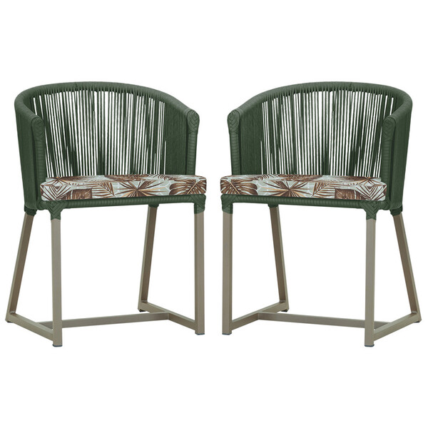 2 Cadeiras De Jantar Área Noronha Em Alumínio Com Pintura Fen