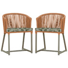 2 Cadeiras De Jantar Área Noronha Em Alumínio Com Pintura Fen