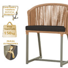 2 Cadeiras De Jantar Área Noronha Em Alumínio Com Pintura Fen