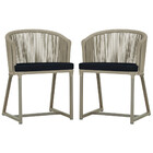 2 Cadeiras De Jantar Área Noronha Em Alumínio Com Pintura Fen