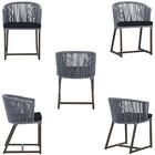 2 Cadeiras De Jantar Área Noronha Em Alumínio Com Pintura Mar