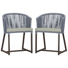 2 Cadeiras De Jantar Área Noronha Em Alumínio Com Pintura Mar