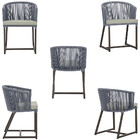 2 Cadeiras De Jantar Área Noronha Em Alumínio Com Pintura Mar