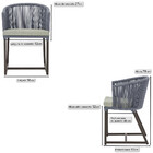 2 Cadeiras De Jantar Área Noronha Em Alumínio Com Pintura Mar