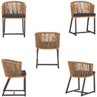 2 Cadeiras De Jantar Área Noronha Em Alumínio Com Pintura Mar