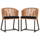 2 Cadeiras De Jantar Área Noronha Em Alumínio Com Pintura Mar