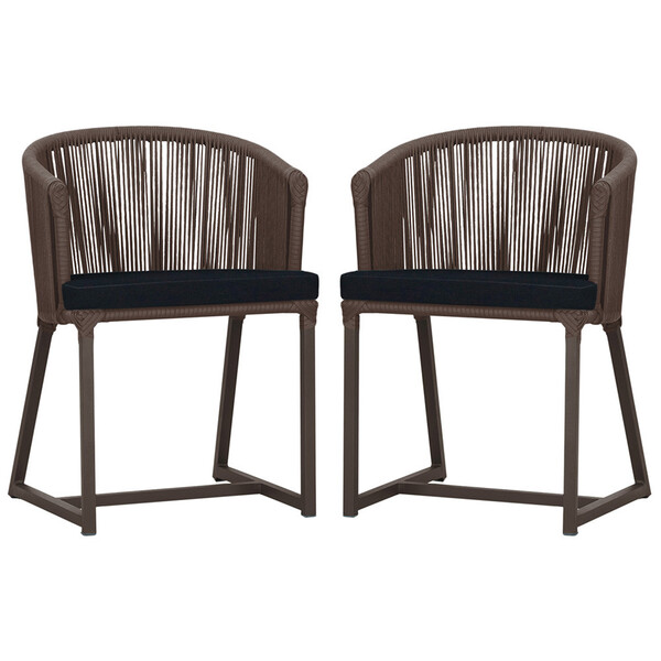 2 Cadeiras De Jantar Área Noronha Em Alumínio Com Pintura Mar