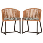 2 Cadeiras De Jantar Área Noronha Em Alumínio Com Pintura Mar