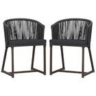 2 Cadeiras De Jantar Área Noronha Em Alumínio Com Pintura Mar