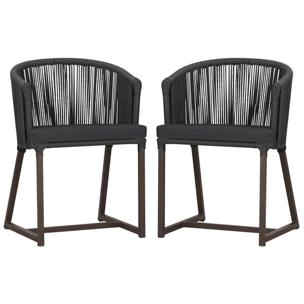 2 Cadeiras De Jantar Área Noronha Em Alumínio Com Pintura Mar