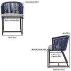 2 Cadeiras De Jantar Área Noronha Em Alumínio Com Pintura Mar