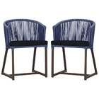 2 Cadeiras De Jantar Área Noronha Em Alumínio Com Pintura Mar