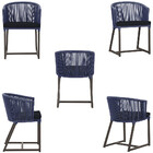 2 Cadeiras De Jantar Área Noronha Em Alumínio Com Pintura Mar