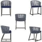 2 Cadeiras De Jantar Área Noronha Em Alumínio Com Pintura Mar